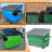 Heavy Duty Multipurpose Outdoor Dumpster Cover, Durable & UV Resistant Waterproof Trash Can Cover-41588382-41588370