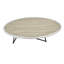 Table basse en métal et bois synthétique, chêne noir, profondeur de 23 po, capacité de 70 lb, poids du produit de 20 lb