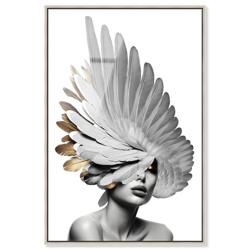 Refined Wings II Canvas Fashion Print by Oliver Gal, 31"H x 21"W, Silver Frame