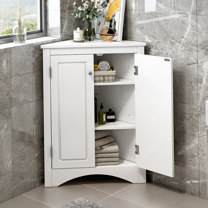 Armoire de rangement triangulaire, armoire de cuisine séparée, Blanc