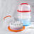Cake Carrier with Collapsible Handle - Plastic Red Cake Container and Holder with Lid