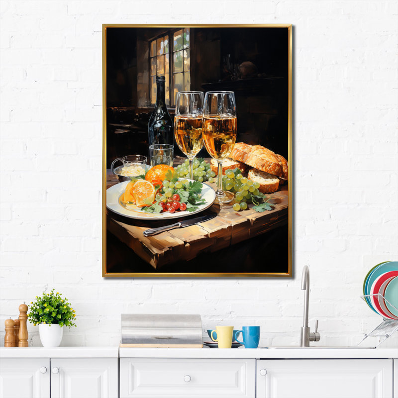 Blanmont Food Beer A Festive II, Cadre flottant doré, H 20 po x l 12 po x P 1 po