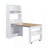 Compact 33.5x15.7x69inch Buffet with Hutch and Foldable Dining Table, Multifunctional Cupboard with Storage Shelf and Side Hooks for Small Places,Studio, Apartment-1159921052