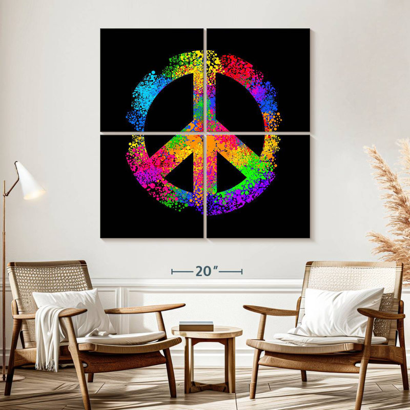 Kirara Rainbow Hippie Peace, H 57 po x l 57 po
