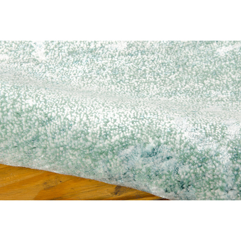 Tapis noué à la main Silk Shadows Marina, Tapis de couloir 2 pi 3 po x 8 pi
