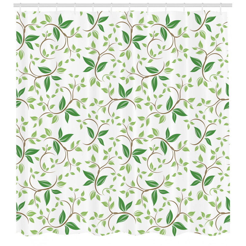 Floral Shower Curtain with Hooks Included, 84" H x 69" W