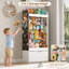 Rangement pour jouets 51,5 po, rangement pour animaux en peluche avec chevalet, armoire de rangement pour jouets avec 2 tableaux bricolage et tiroir mobile pour chambre d'enfant, salle de jeux, chambre de bébé, blanc-1734326029