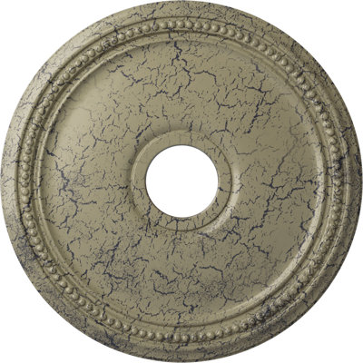 Endurathane Diane Ceiling Medallion, 18"OD x 3 5/8"ID x 1 1/8"P (Fits Canopies up to 5 3/8"), Hand-Painted Castle Stone Crackle Finish