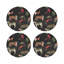 Sous-verres ronds en cuir noir Vegan Exotix-119015114
