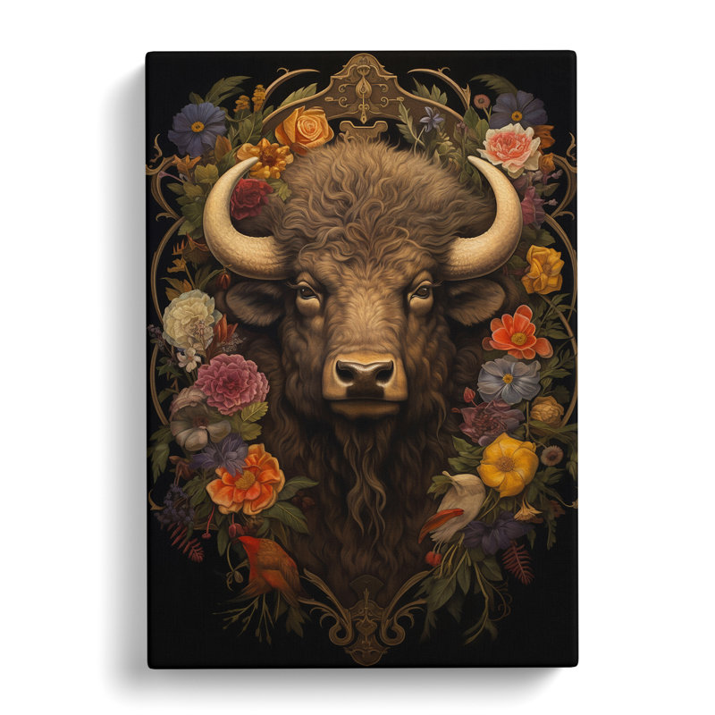 Bison Baroque Art - No Frame Print, 76cm H x 50cm W x 3cm D