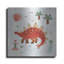 Art mural en métal luxueux «Dino Fun 2» par Farida Zaman, 24 po x 24 po-1190053879