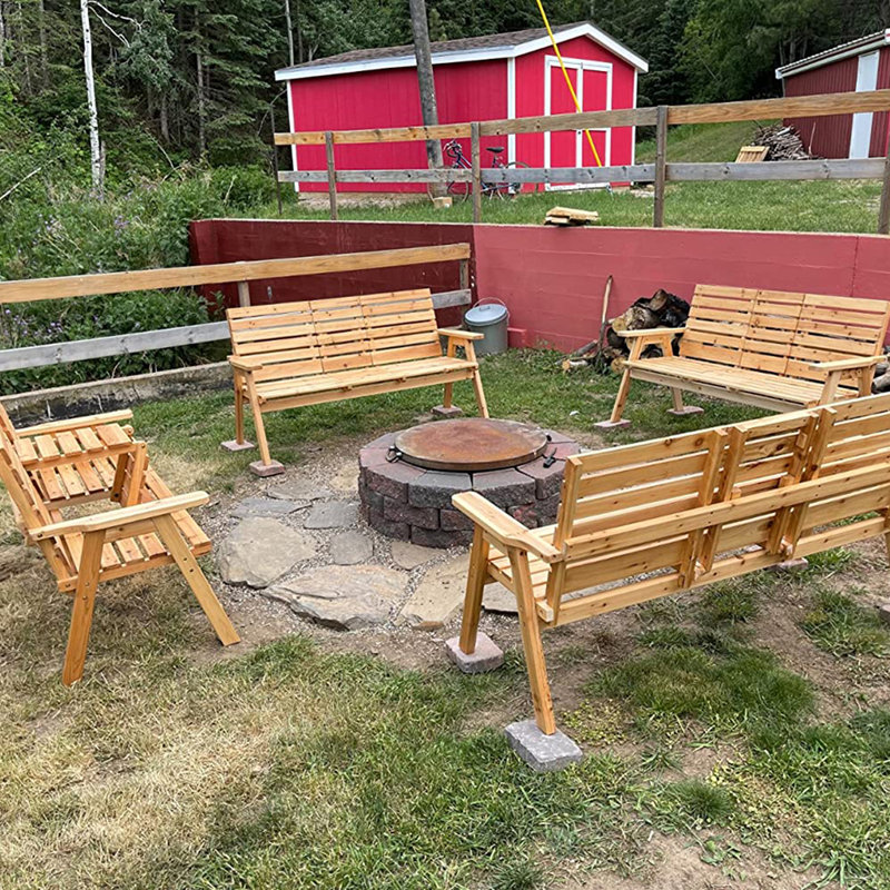 Solid Wood Cedar Outdoor Bench