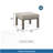 Set Of 2,  22” All-Weather Metal Patio Ottomans Thick Beige Cushions & Khaki Frame-1771158620-1771158621
