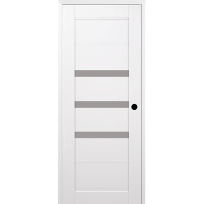 Porte standard en verre et en bois manufacturé préfini Rita