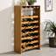 Armoire à vin 7 niveaux à finition chêne (35 bouteilles)