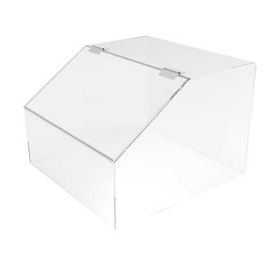 12" x 8.5" x 12" Clear Acrylic Candy Bin with Transparent Plexiglass Candy Dispenser, Treats Display