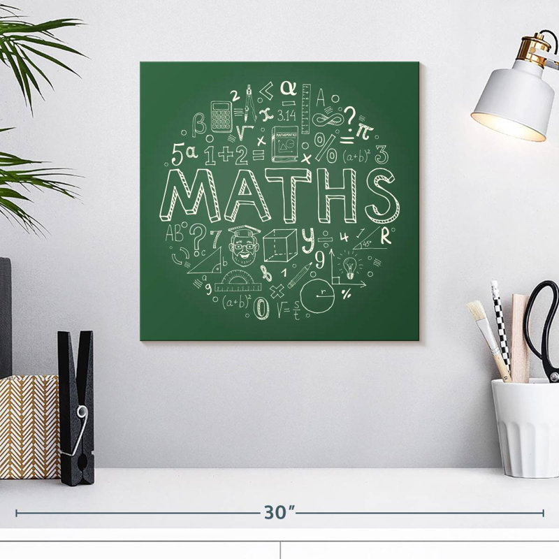 Keiri Math Chalk Typography, 16" H x 16" W