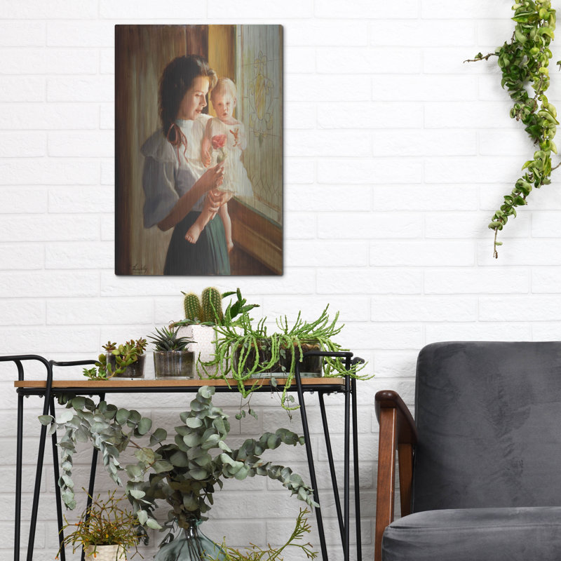«The Little Flower» par David Lindsley, art mural en métal, H 16 po x l 12 po