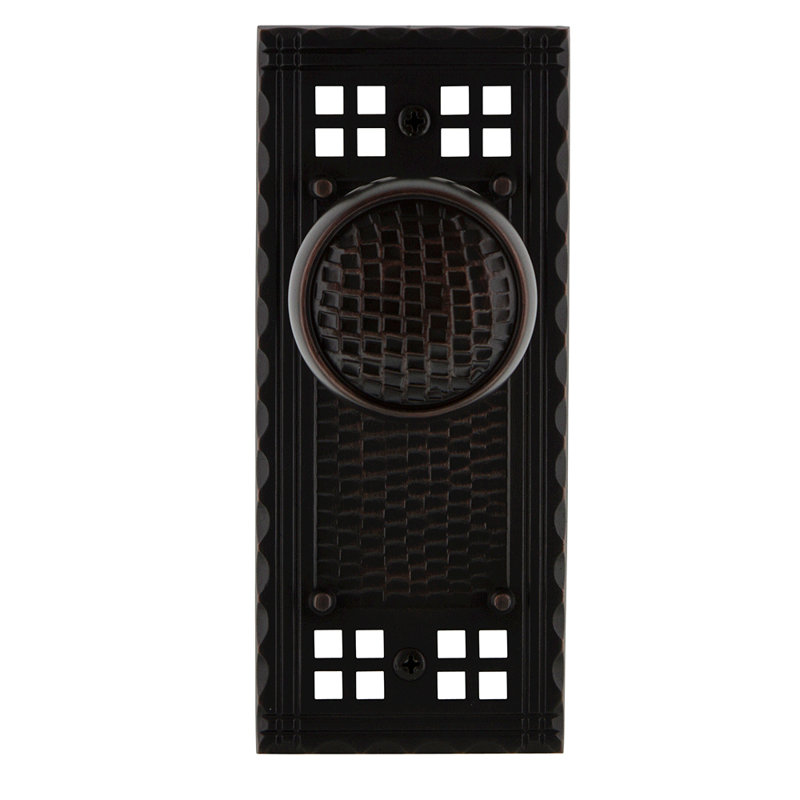 Craftsman Plate with Craftsman Door Knob, Timeless Bronze