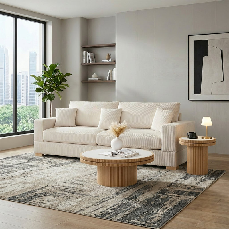 Ensemble de tables basses 2 pièces Modern Modern, Naturel