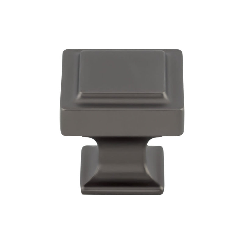 Ascendra 1 1/8" Length Square Knob, Ash Gray, 1 1/4" Length