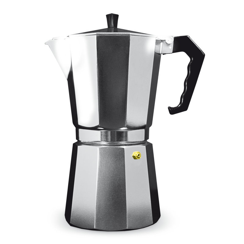 Café Olé Aluminium Espresso Maker for Ground Coffee, 6L