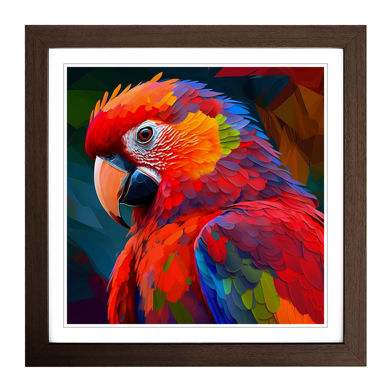 Parrot Fauvism - Framed Print, Walnut