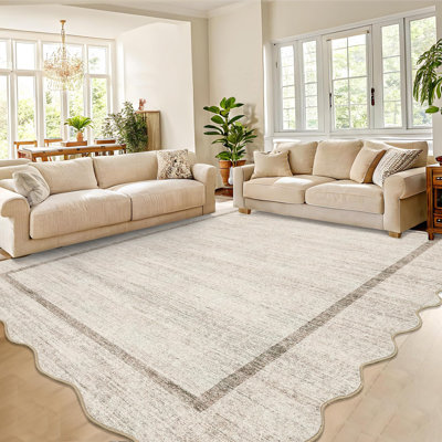 Abstract Machine Printed Area Rug