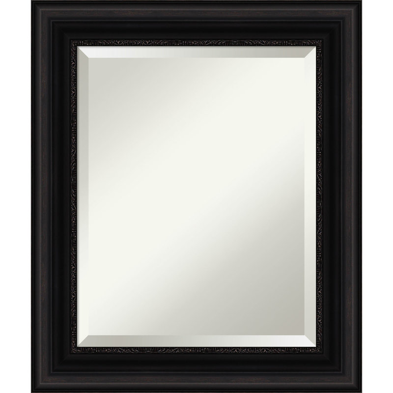 Miroir Ghazi, 26 po x 22 po, Noir antique