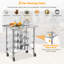 Iyaas Metal Bar Cart