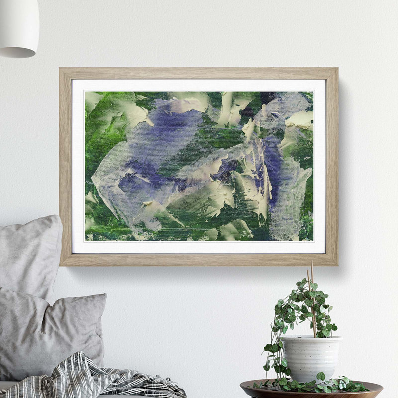 Abstract Art Painting Vol.184 by S.Johnson - Picture Frame Painting Print, Oak Framed, 62cm H x 87cm W x 2cm D