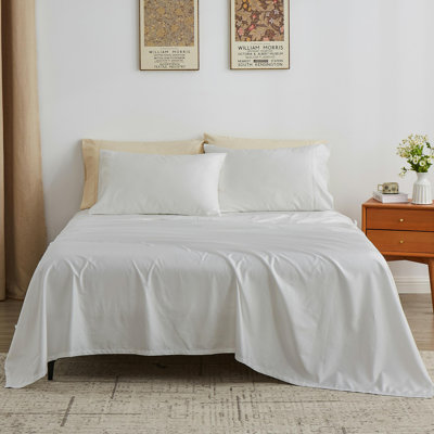 Draps 100% coton 400 fils égyptien 400 fils soyeux et doux en satin de coton tissé 16 po
