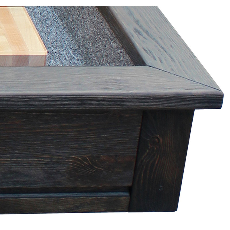 Weathered Black 16' Pro-Style Shuffleboard Table with Trestle Legs