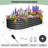 Raised Garden Bed for Garden Oval Pack of 2 - Bottomless Galvanised Steel Planter Box with Gloves and Rubber Edge-455824482
