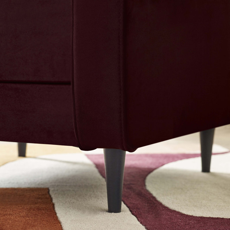 Jodi Velvet Armchair, Maroon