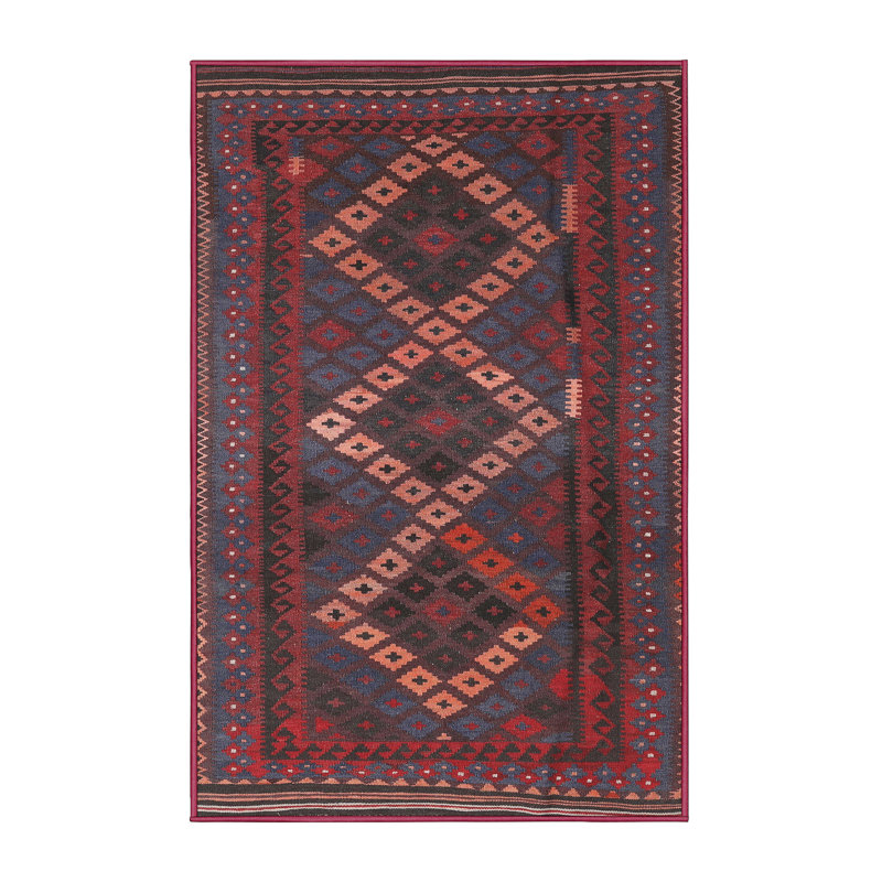 Tapis décoratif brun du Sud-Ouest Zelaya, Rectangle 5 pi x 8 pi