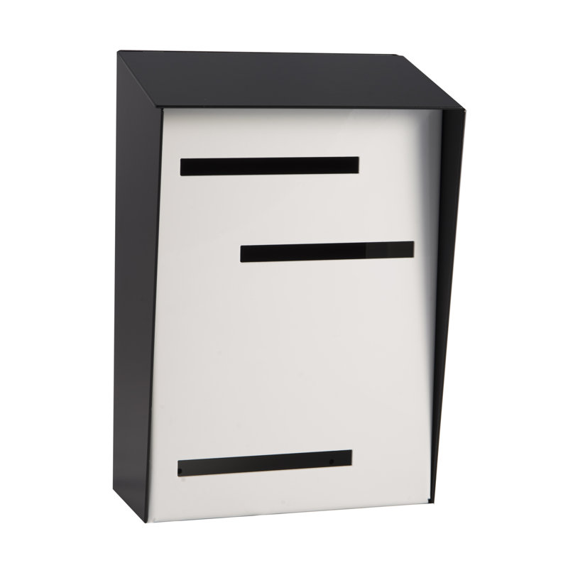 Boîte aux lettres murale, Noir, blanc
