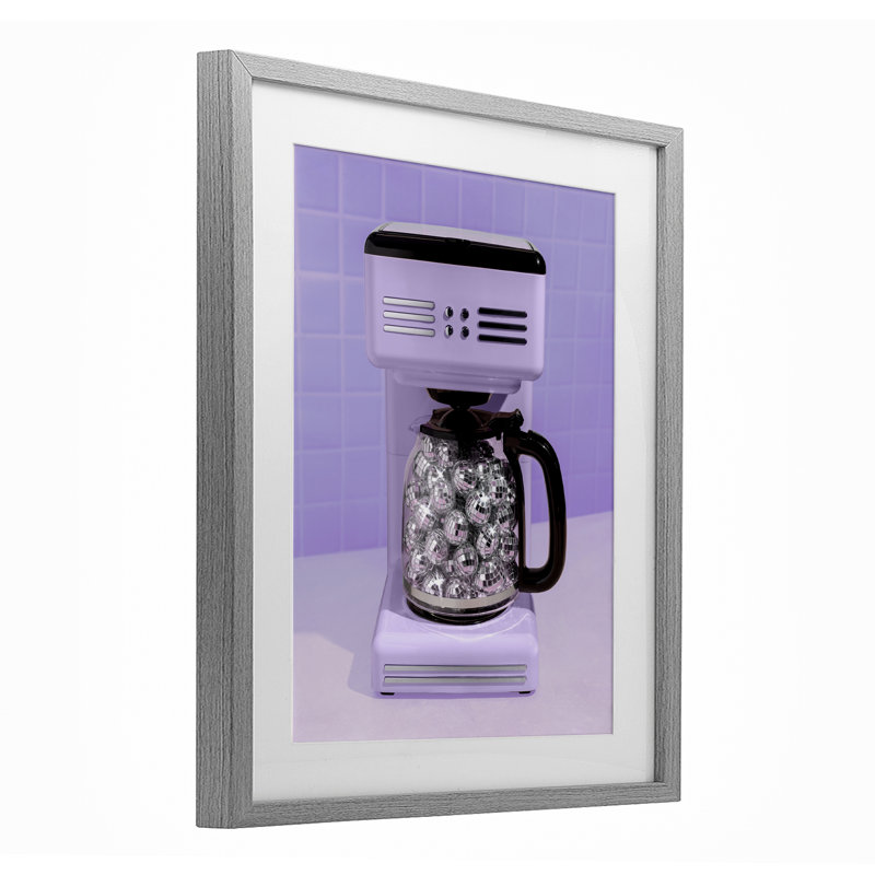 Imprimé encadré sous verre mauve, disco, par Lish Creative, 16 x 13, Farmhouse Grey Under Glass Framed