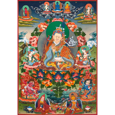 Guru Padmasambhava Thangka (Brocadeless Thangka)