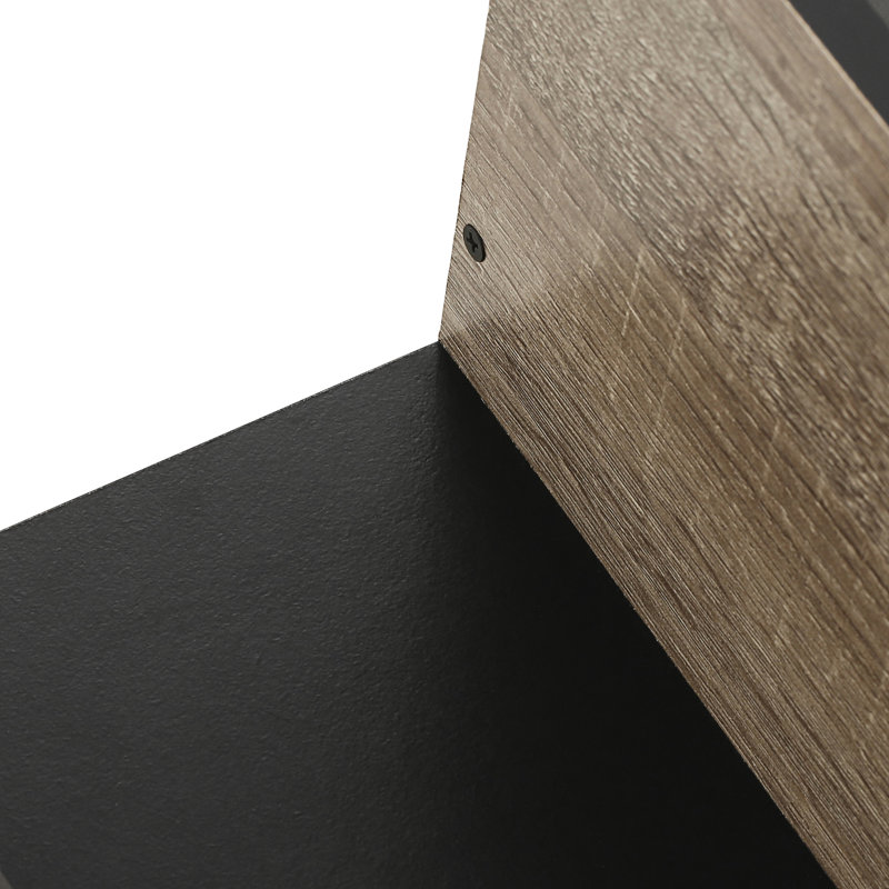 5 Piece Corner Shelf, French Oak Grey/Black