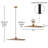 24"W Belton 1-Light Modern Antique Brass Disk-Shaped Wavy Pendant