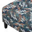  Tufted Upholstered Rectangular Ottoman Bench, Tropical Print Accent Footrest Table, Multicolor