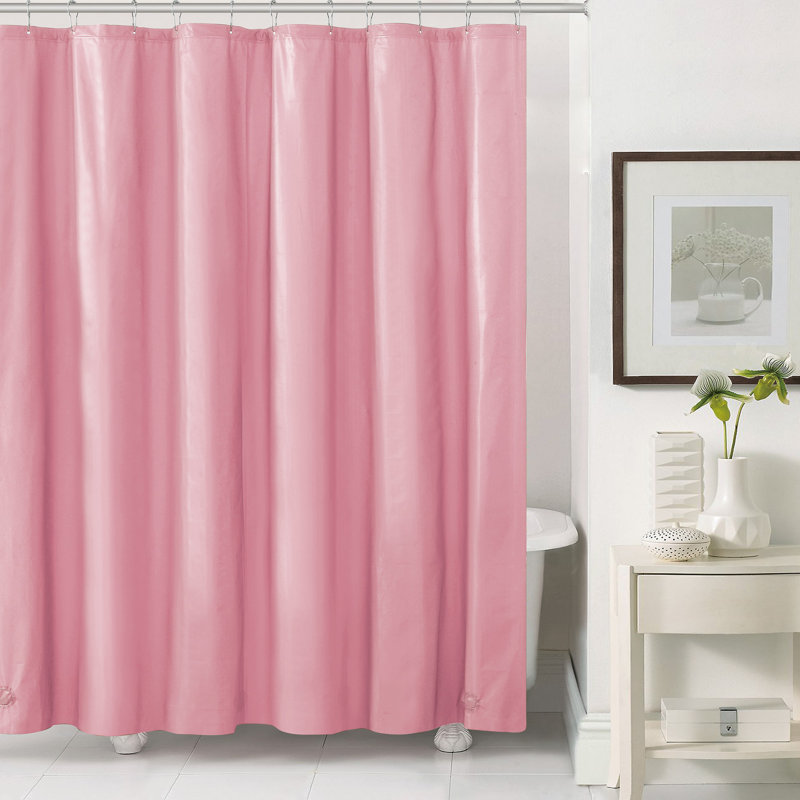 Doublure de douche lourde de calibre 6 PEVA, 72 po x 72 po, Rose