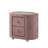 1Pc Velvet Upholstered Gorgeous Nightstand Of Two Drawers Wooden
