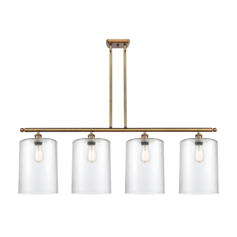 Dublin 4 - Light Pendant, Clear, Brushed Brass