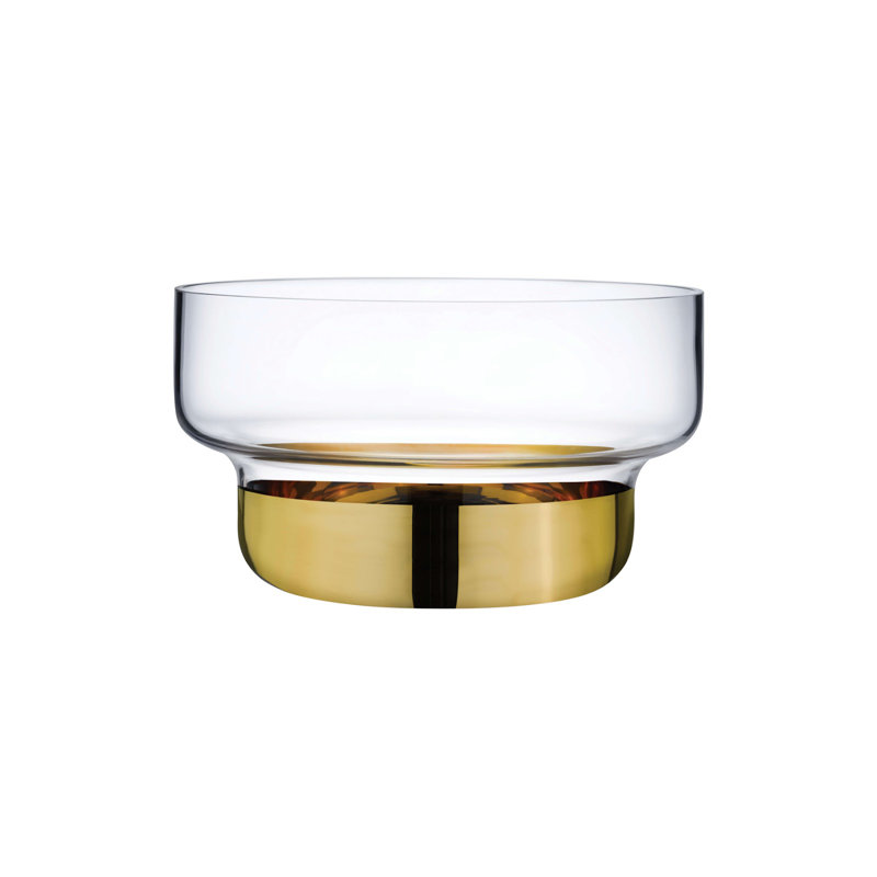 Contour Serving Bowl, Clear/Golden