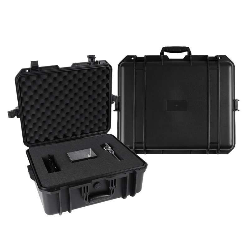 Mallette d'équipement en plastique polyvalente, imperméable et, pour différents utilisateurs - Boîte noire avec disques d'entraînement