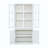 Freestanding Glass Door Pantry, Farmhouse Style Display Cabinets, Hutch With Lattice Window, For Hallways, Livingroom Kitchen & Office