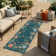 Tawann Machine Washable Floral Botanical Blue Area Rug with Non-Slip Backing for Living Room, Dining Room, Bedroom