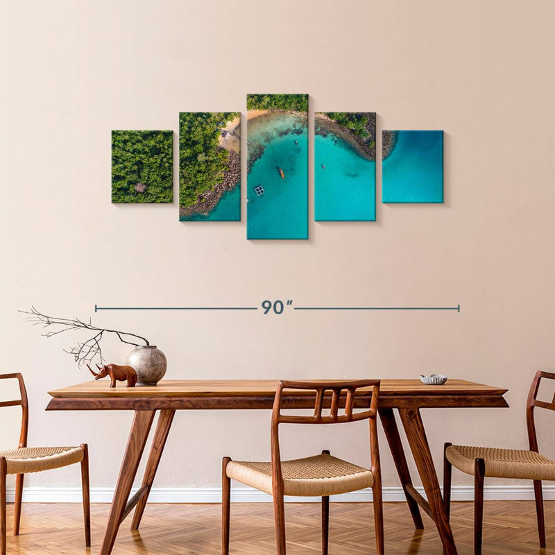Caribbean Island Forest, 36" H x 80" W